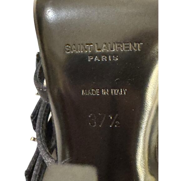 Saint Laurent NIB Jerry High Heel Sandals in Black Size 37.5 - Picture 8 of 12